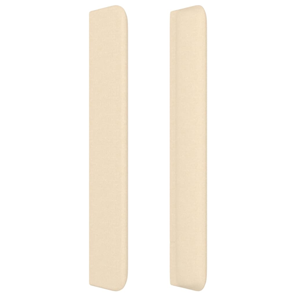 Cabeceira de cama c/ abas tecido 103x16x118/128 cm creme