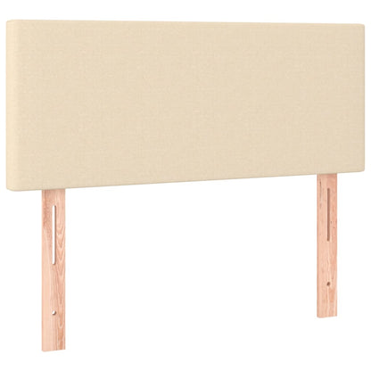 Cabeceira de cama c/ luzes LED tecido 80x5x78/88 cm cor creme