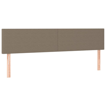 Cabeceira cama luzes LED tecido 180x5x78/88cm cinza-acastanhado