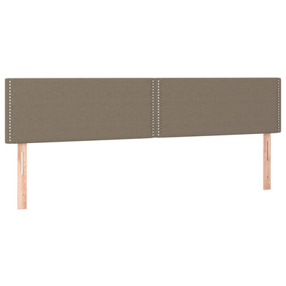 Cabeceira cama luzes LED tecido 180x5x78/88cm cinza-acastanhado