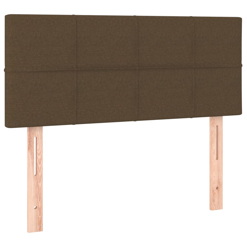 Cabeceira de cama c/ luzes LED tecido 80x5x78/88 cm castanho