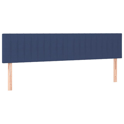 Cabeceira de cama c/ luzes LED tecido 180x5x78/88 cm azul