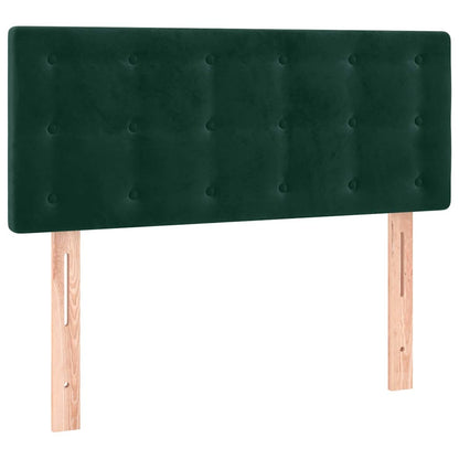 Cabeceira de cama c/ luzes LED veludo 80x5x78/88cm verde-escuro