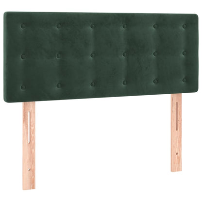 Cabeceira de cama c/ luzes LED veludo 90x5x78/88cm verde-escuro