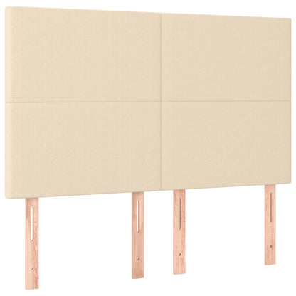 Cabeceira cama c/ LED tecido 144x5x118/128 cm crème