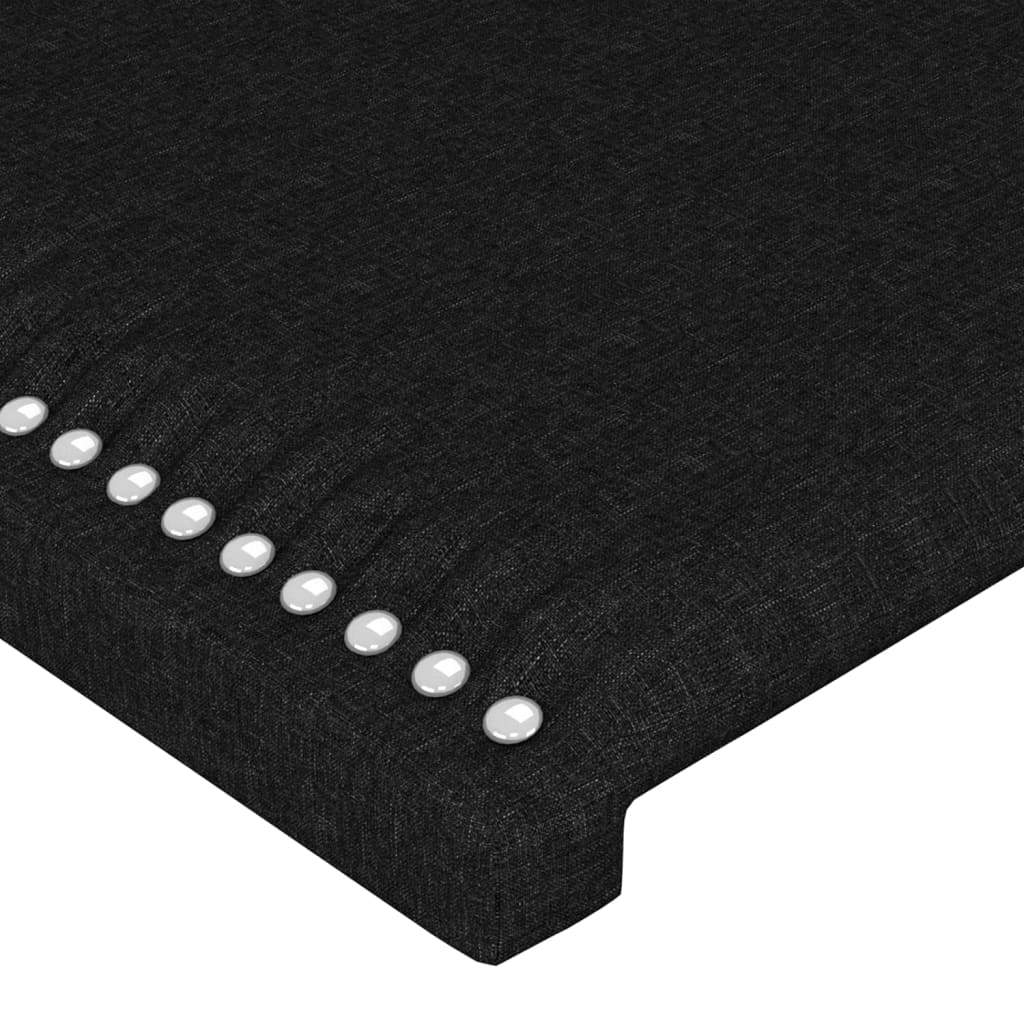 Cabeceira de cama c/ luzes LED tecido 83x16x78/88 cm preto