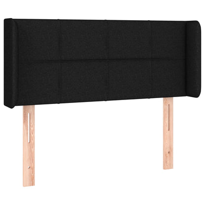 Cabeceira de cama c/ luzes LED tecido 103x16x78/88 cm preto