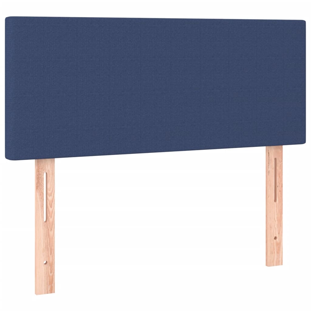 Cama com molas/colchão 100x200 cm tecido azul