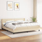 Cama com molas/colchão 200x200 cm tecido cor creme