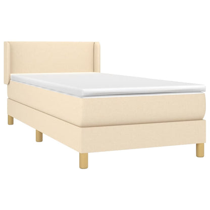 Cama com molas/colchão 100x200 cm tecido cor creme