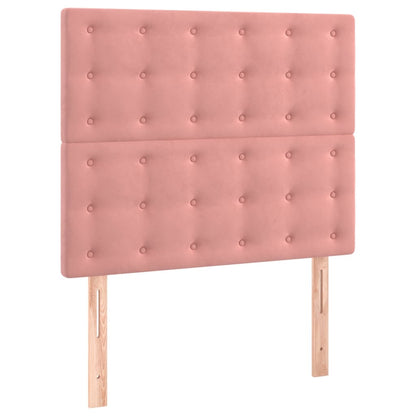 Cama com molas/colchão 80x200 cm veludo rosa