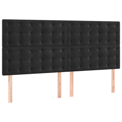 Cama com molas/colchão 180x200 cm veludo preto