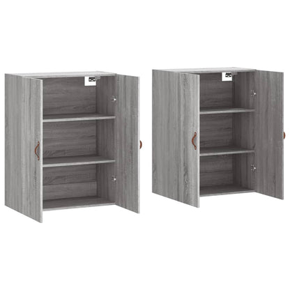 Armários de parede 2 pcs 69,5x34x90 cm cinzento sonoma