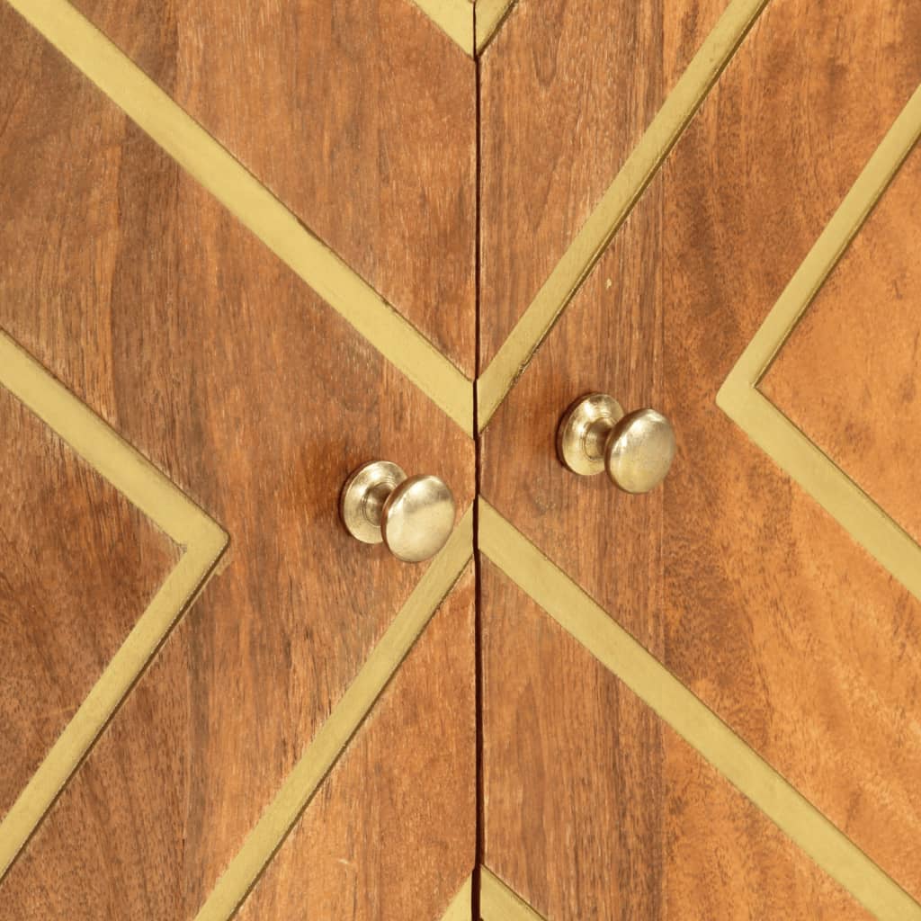 Móvel de apoio 60x33,5x75 cm mangueira maciça castanho e preto