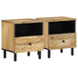 Mesas de cabeceira 2 pcs 40x33x46 cm madeira mangueira maciça