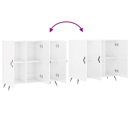 Aparador 90x34x80 cm madeira processada branco brilhante