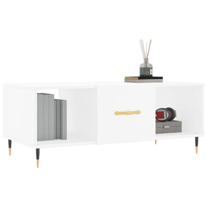 Mesa de centro 102x50x40 cm madeira processada branco