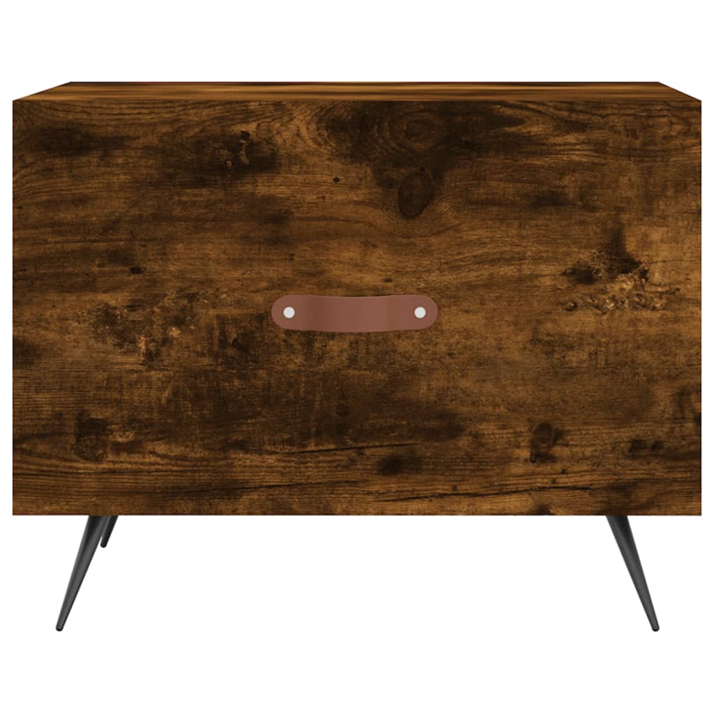 Mesa centro 2 pcs 50x50x40 cm madeira processada cor fumado