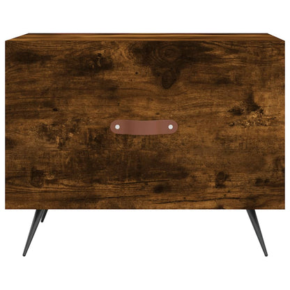 Mesa centro 2 pcs 50x50x40 cm madeira processada cor fumado