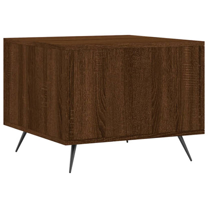 Mesa centro 2 pcs 50x50x40 cm madeira proc. carvalho castanho