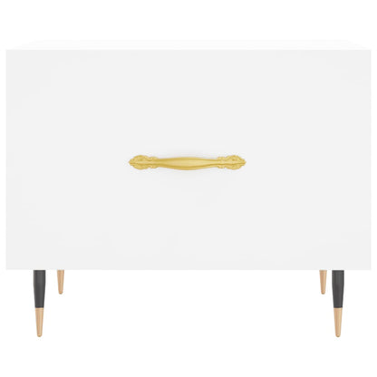 Mesas de centro 2 pcs 50x50x40 cm madeira processada branco