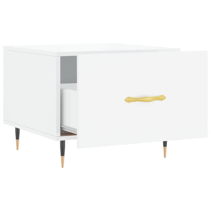 Mesas de centro 2 pcs 50x50x40 cm branco brilhante