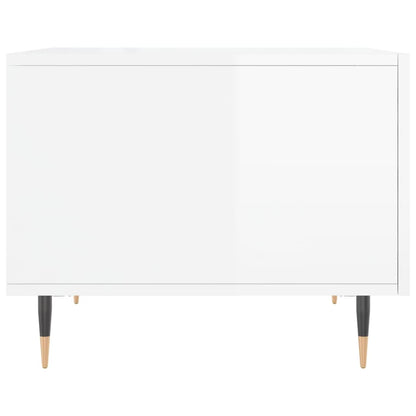 Mesas de centro 2 pcs 50x50x40 cm branco brilhante