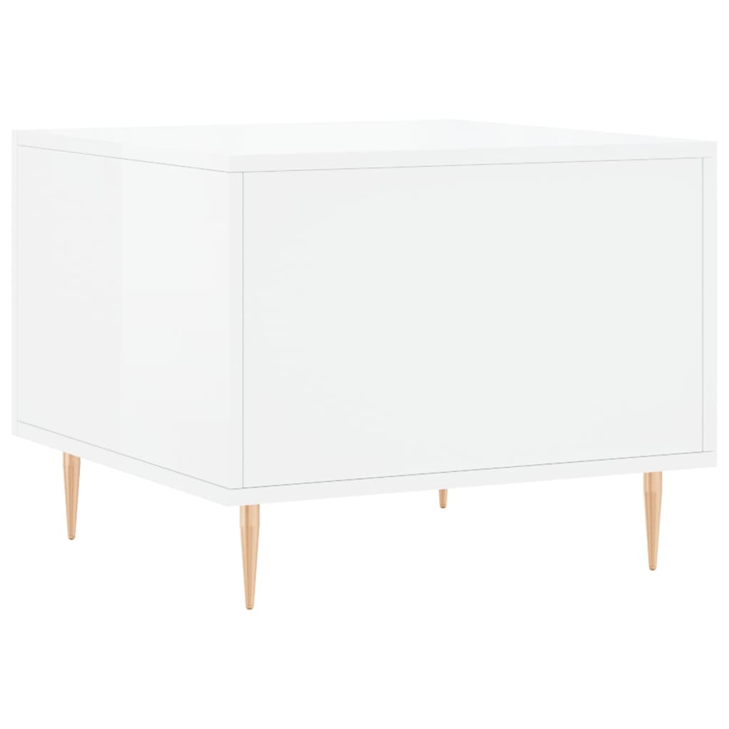 Mesas de centro 2 pcs 50x50x40 cm branco brilhante