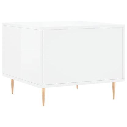 Mesas de centro 2 pcs 50x50x40 cm branco brilhante