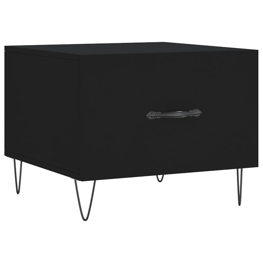 Mesas de centro 2 pcs 50x50x40 cm madeira processada preto