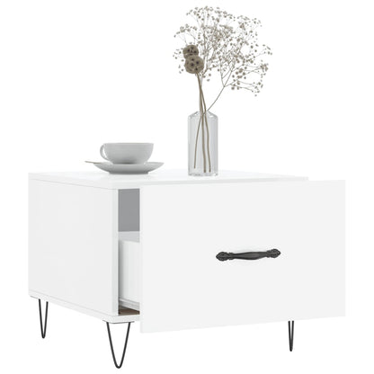 Mesas de centro 2 pcs 50x50x40 cm branco brilhante