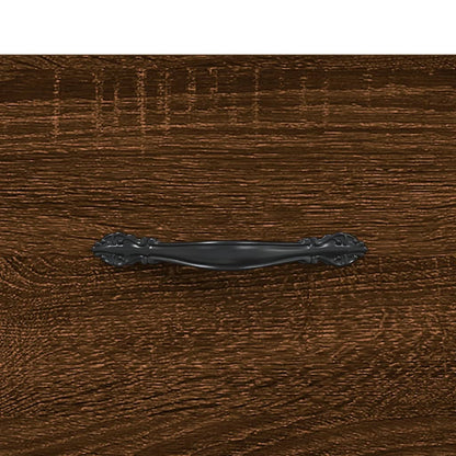 Mesa centro 2 pcs 50x50x40 cm madeira proc. carvalho castanho