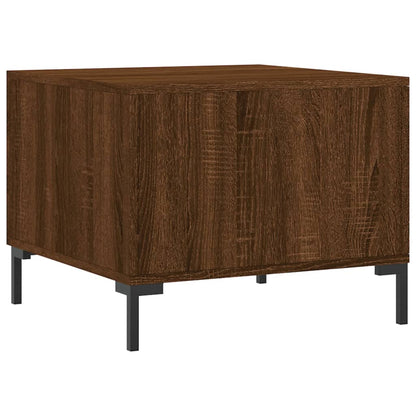 Mesa centro 2 pcs 50x50x40 cm madeira proc. carvalho castanho