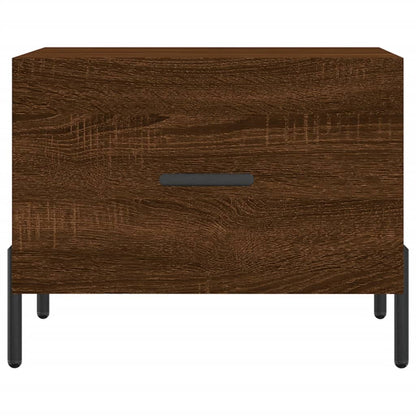 Mesa centro 2 pcs 50x50x40 cm madeira proc. carvalho castanho