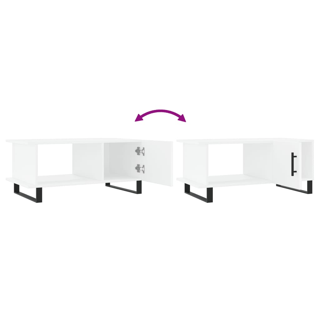 Mesa de centro 90x50x40 cm madeira processada branco