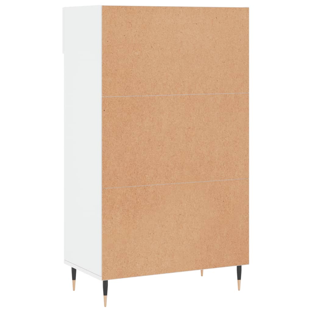 Sapateira 60x35x105 cm derivados de madeira branco brilhante