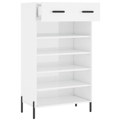 Sapateira 60x35x105 cm derivados de madeira branco brilhante