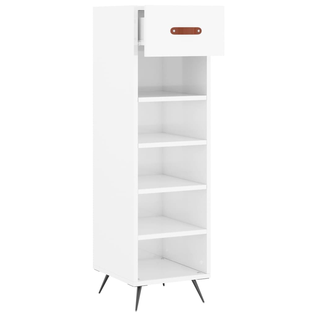 Sapateira 30x35x105 cm derivados de madeira branco brilhante