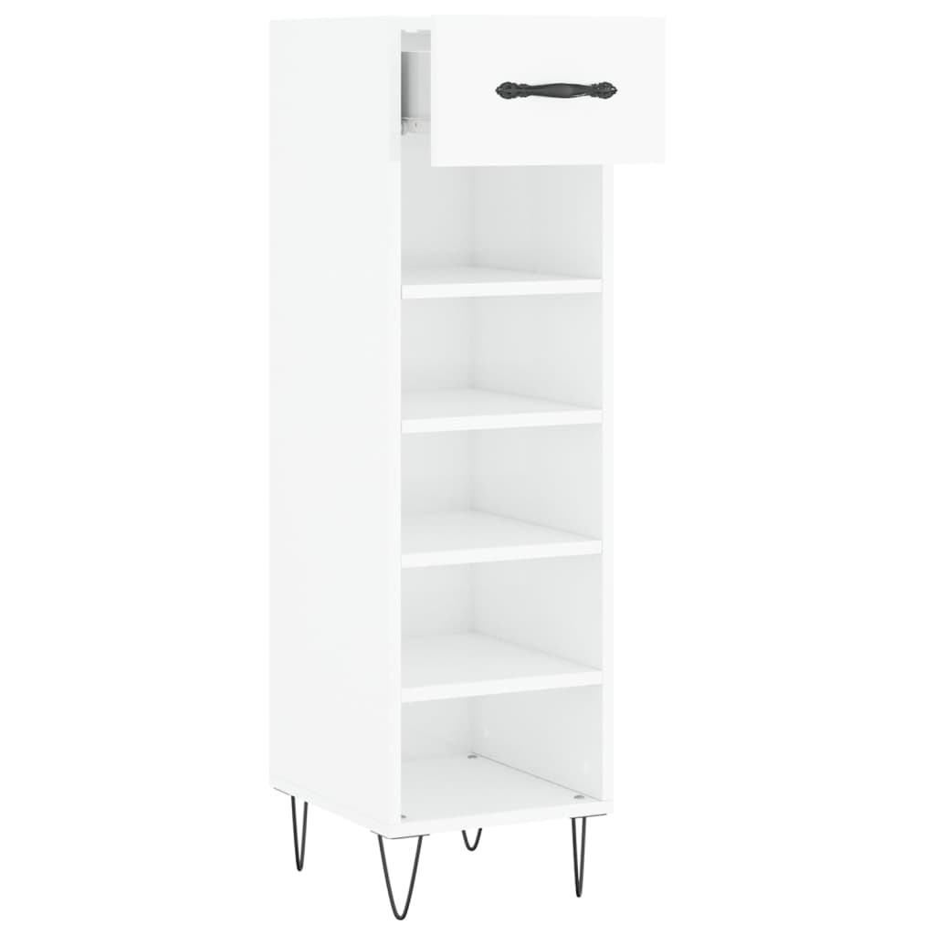 Sapateira 30x35x105 cm derivados de madeira branco brilhante