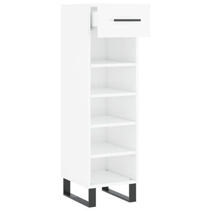 Sapateira 30x35x105 cm derivados de madeira branco brilhante