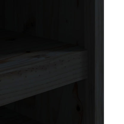 Armário de cozinha p/ exterior 106x55x64 cm pinho maciço preto