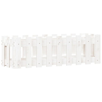 Canteiro elevado design cerca 100x30x30 cm pinho maciço branco