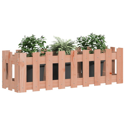 Canteiro elevado c/ design cerca 100x30x30 cm madeira douglas