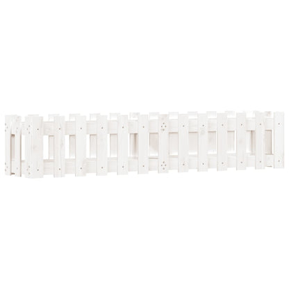 Canteiro elevado design cerca 150x30x30 cm pinho maciço branco