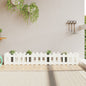 Canteiro elevado c/design cerca 200x30x30cm pinho maciço branco