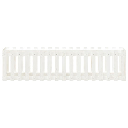 Canteiro elevado design cerca 200x50x50 cm pinho maciço branco