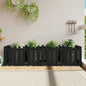 Canteiro elevado c/ design cerca 200x50x50cm pinho maciço preto
