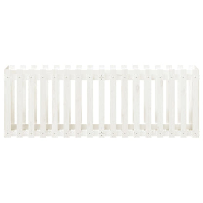 Canteiro elevado design cerca 200x50x70 cm pinho maciço branco
