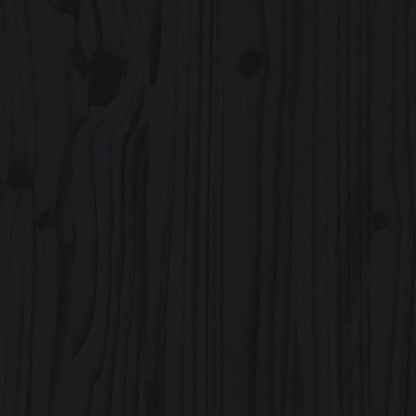 Canteiro elevado c/ design cerca 200x50x70cm pinho maciço preto