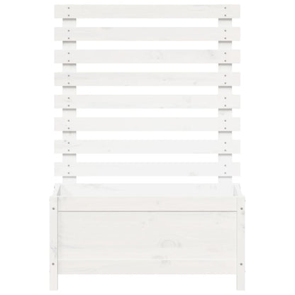 Vaso de jardim c/ suporte 79x39,5x114 cm pinho maciço branco